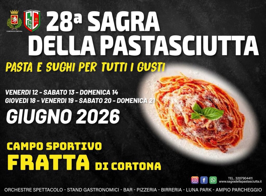 Locandina Sagra della Pastasciutta 2026 a Fratta Santa Caterina