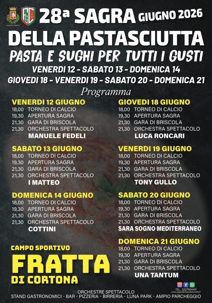 Programma Sagra della Pastasciutta 2026